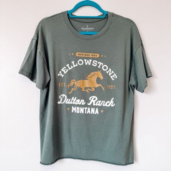 Yellowstone Green Short Sleeve Graphic Tee Size XL - Picture 2 of 4